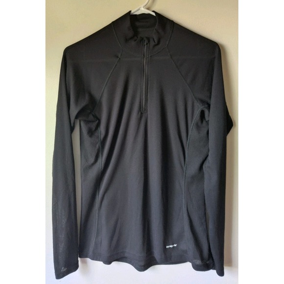 Patagonia Tops - Patagonia Pullover Womens L Black Capilene Lightweight Zip Neck Base Layer USA